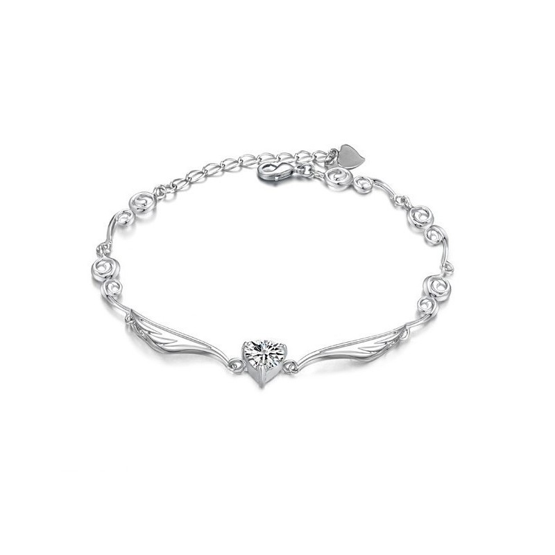 Bracciale Da Donna In Titanio Placcato In Platino Di Eccellente Qualità Bracciale Da Donna In Titanio Placcato In Platino Di Eccellente Qualità