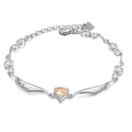 Bracciale Da Donna In Titanio Placcato In Platino Di Eccellente Qualità