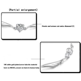 Bracciale Da Donna In Titanio Placcato In Platino Di Eccellente Qualità
