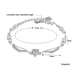 Bracciale Da Donna In Titanio Placcato In Platino Di Eccellente Qualità
