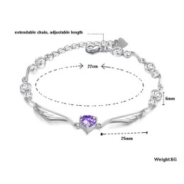 Bracciale Da Donna In Titanio Placcato In Platino Di Eccellente Qualità