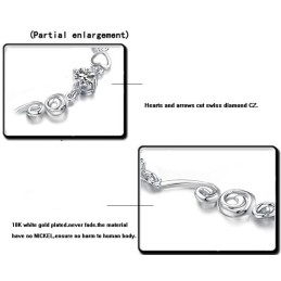 Bracciale Da Donna In Titanio Placcato In Platino Di Qualità Stabile Con Strass