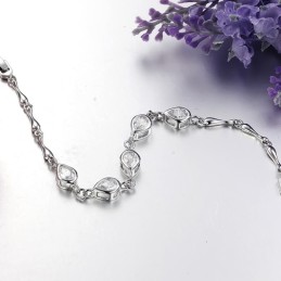 Bracciale Da Donna In Titanio Placcato In Platino Di Alta Qualità Con Diamante