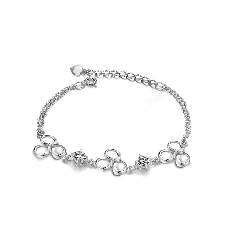 Bracciale Da Donna In Titanio Placcato Platino Con Diamanti, Qualità E Quantità Garantite Bracciale Da Donna In Titanio Placcato Platino Con Diamanti, Qualità E Quantità Garantite