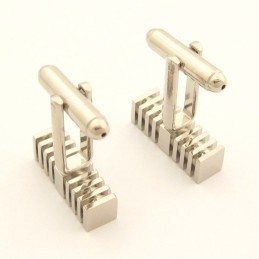 Gemelli Con Microfono In Titanio Alla Moda