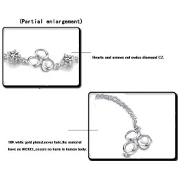 Bracciale Da Donna In Titanio Placcato Platino Con Diamanti, Qualità E Quantità Garantite