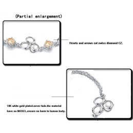 Bracciale Da Donna In Titanio Placcato Platino Con Diamanti, Qualità E Quantità Garantite