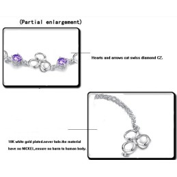 Bracciale Da Donna In Titanio Placcato Platino Con Diamanti, Qualità E Quantità Garantite