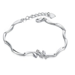 Bracciale Da Donna In Titanio Placcato In Platino Con Diamante, Di Fama Mondiale