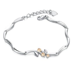 Bracciale Da Donna In Titanio Placcato In Platino Con Diamante, Di Fama Mondiale