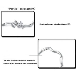 Bracciale Da Donna In Titanio Placcato In Platino Con Diamante, Di Fama Mondiale