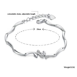 Bracciale Da Donna In Titanio Placcato In Platino Con Diamante, Di Fama Mondiale