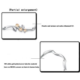 Bracciale Da Donna In Titanio Placcato In Platino Con Diamante, Di Fama Mondiale