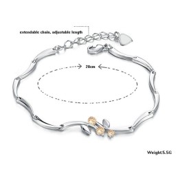 Bracciale Da Donna In Titanio Placcato In Platino Con Diamante, Di Fama Mondiale