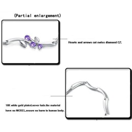 Bracciale Da Donna In Titanio Placcato In Platino Con Diamante, Di Fama Mondiale