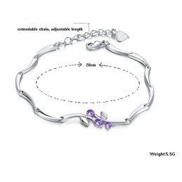 Bracciale Da Donna In Titanio Placcato In Platino Con Diamante, Di Fama Mondiale
