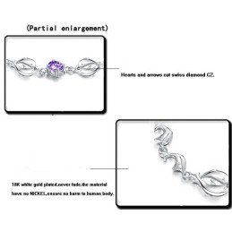 Bracciale In Titanio Placcato In Platino A Forma Di Delfino Da Donna, Durevole E Con Diamante