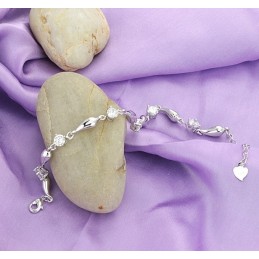 Bracciale Da Donna In Titanio Placcato Platino Con Diamanti, Qualità E Quantità Garantite