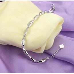 Bracciale Da Donna In Titanio Placcato Platino Con Diamante, Modello Queen Of Quality