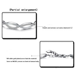 Bracciale Da Donna In Titanio Placcato Platino Con Diamante, Modello Queen Of Quality