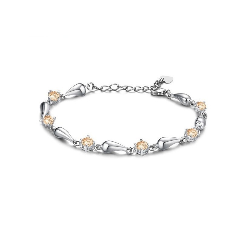 Bracciale Da Donna Di Eccellente Qualità Con Placcatura In Platino E Titanio A Goccia Con Diamante Bracciale Da Donna Di Eccellente Qualità Con Placcatura In Platino E Titanio A Goccia Con Diamante