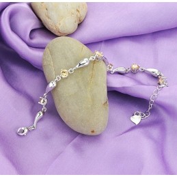 Bracciale Da Donna Di Eccellente Qualità Con Placcatura In Platino E Titanio A Goccia Con Diamante