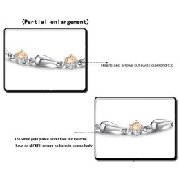 Bracciale Da Donna Di Eccellente Qualità Con Placcatura In Platino E Titanio A Goccia Con Diamante
