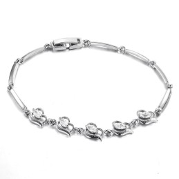 Bracciale In Titanio Placcato Platino Da Donna, Venduto Bene In Tutto Il Mondo