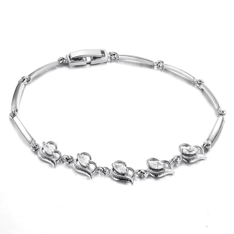 Bracciale In Titanio Placcato Platino Da Donna, Venduto Bene In Tutto Il Mondo Bracciale In Titanio Placcato Platino Da Donna, Venduto Bene In Tutto Il Mondo
