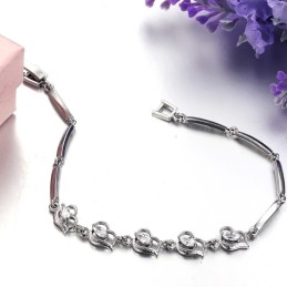 Bracciale In Titanio Placcato Platino Da Donna, Venduto Bene In Tutto Il Mondo
