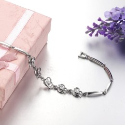Bracciale In Titanio Placcato Platino Da Donna, Venduto Bene In Tutto Il Mondo