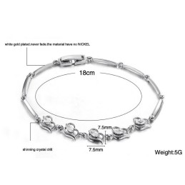Bracciale In Titanio Placcato Platino Da Donna, Venduto Bene In Tutto Il Mondo