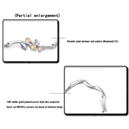 Bracciale Da Donna In Titanio Placcato Platino Con Diamanti, Qualità E Quantità Garantite