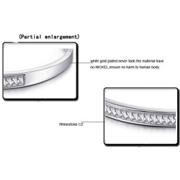 Bracciale Da Donna In Titanio Placcato In Platino, Anallergico, Di Qualità Affidabile, Con Diamante