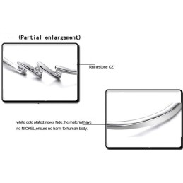 Bracciale Da Donna In Titanio Placcato In Platino, Anallergico, Con Strass, Di Qualità E Quantità Assicurata