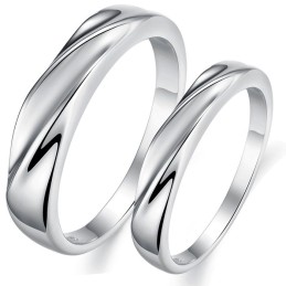 Anello In Titanio Placcato Platino Di Alta Qualità Per Gli Amanti