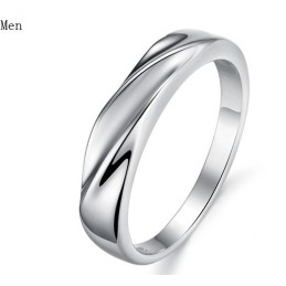 Anello In Titanio Placcato Platino Di Alta Qualità Per Gli Amanti