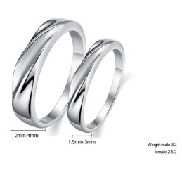Anello In Titanio Placcato Platino Di Alta Qualità Per Gli Amanti