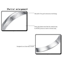 Anello In Titanio Placcato In Platino Di Fama Mondiale Per Amanti Con Strass