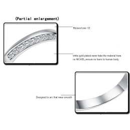 Anello In Titanio Placcato In Platino Di Fama Mondiale Per Amanti Con Strass