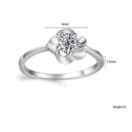 Anello In Titanio Placcato Platino, Regina Della Moda Femminile Di Qualità