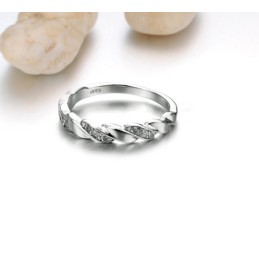Anello Maschile In Titanio Placcato In Platino Di Qualità Stabile