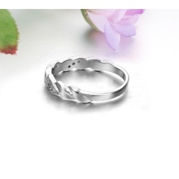 Anello Maschile In Titanio Placcato In Platino Di Qualità Stabile
