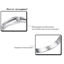 Anello In Titanio Placcato In Platino Con Qualità E Quantità Assicurate Per Gli Amanti