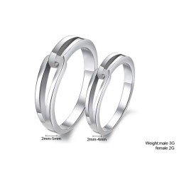 Anello In Titanio Placcato In Platino Con Qualità E Quantità Assicurate Per Gli Amanti