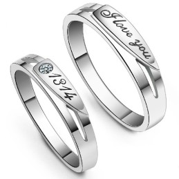 Anello In Titanio Placcato Platino Di Alta Qualità Per Gli Amanti