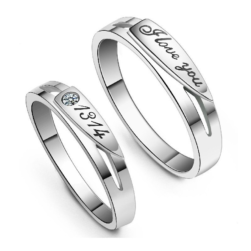 Anello In Titanio Placcato Platino Di Alta Qualità Per Gli Amanti Anello In Titanio Placcato Platino Di Alta Qualità Per Gli Amanti