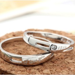 Anello In Titanio Placcato Platino Di Alta Qualità Per Gli Amanti