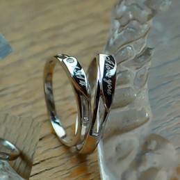Anello In Titanio Placcato Platino Di Alta Qualità Per Gli Amanti