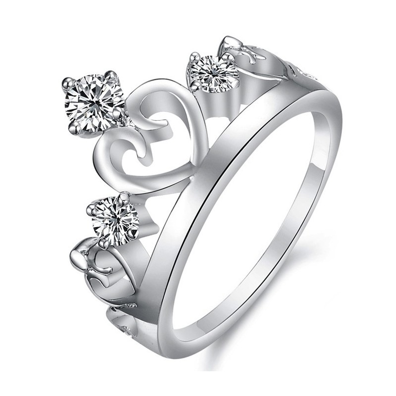 Anello In Titanio Placcato In Platino Di Fama Mondiale Con Strass Anello In Titanio Placcato In Platino Di Fama Mondiale Con Strass